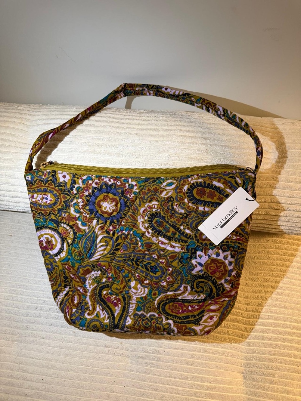 Vera Bradley Slouchy Bucket Shoulder Bag Buta Spray